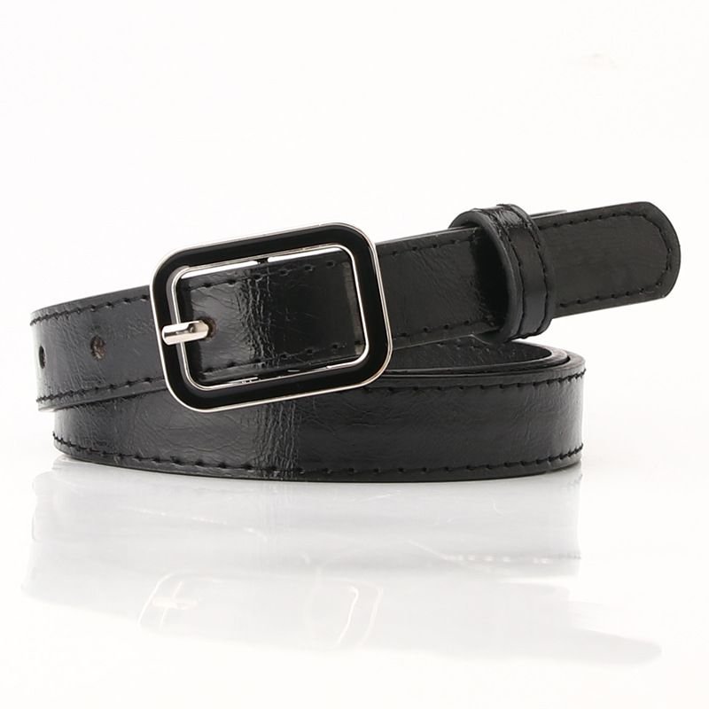 Women Fashion Oil Dropping Square Buckle Dress Decorative Belt