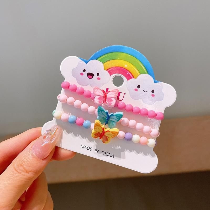 Kids Girls Cute Sweet Cartoon Acrylic Bracelet Set