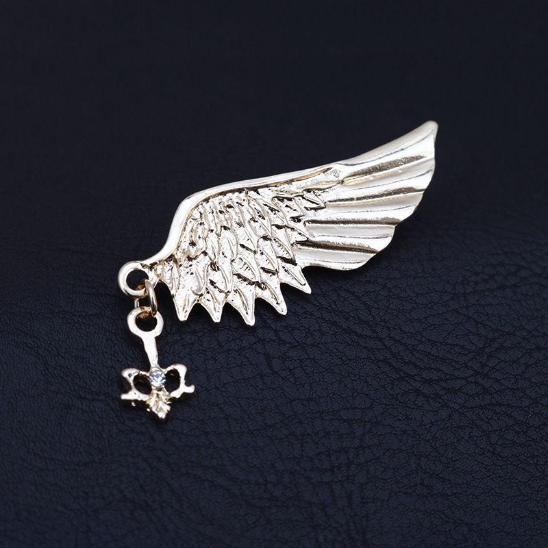 Simple Creative Unisex Suit Shirt Jacket Angel Brooch Accessories