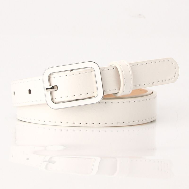 Women Fashion Oil Dropping Square Buckle Dress Decorative Belt