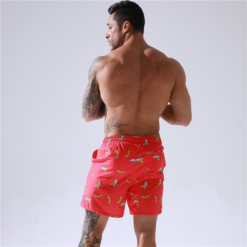 Men'S Casual Printed Quick-Drying Beach Surf Shorts