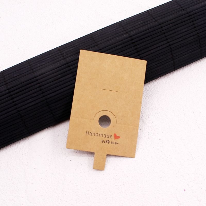 White Cardboard Earrings Necklace Display Jewelry Packaging Paper Card Tags