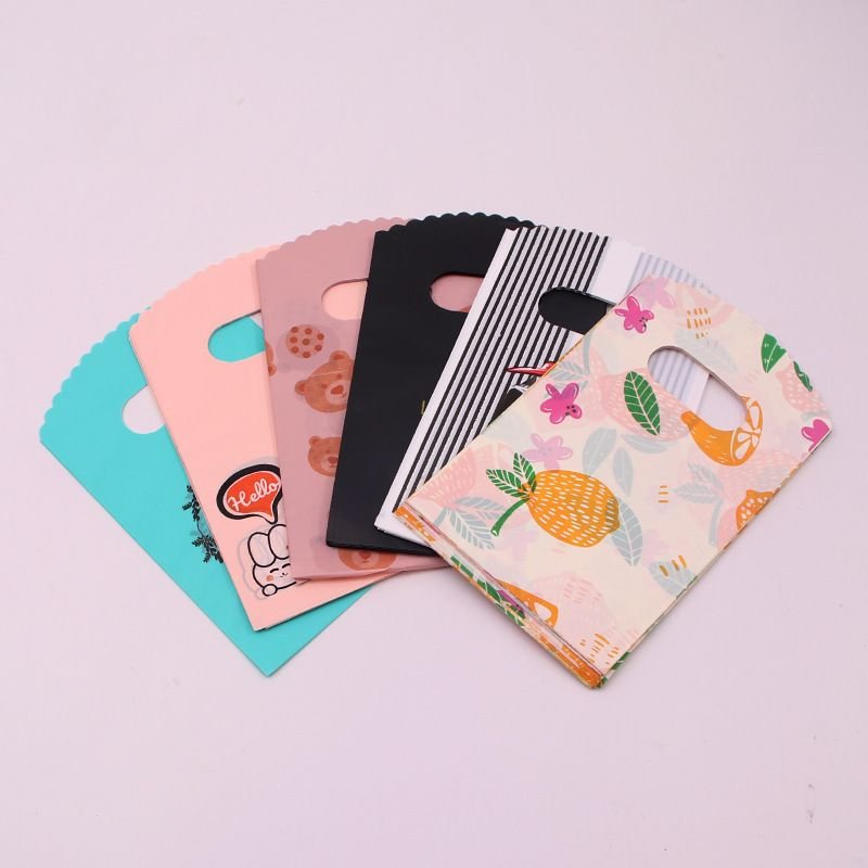 50pcs/pack Boutique Jewelry Mini Small Plastic Gift Packaging Bag