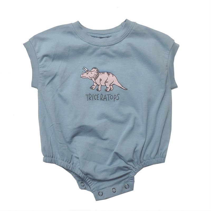 Kids Baby Boys Casual Cute Dinosaur Print Sleeveless Romper