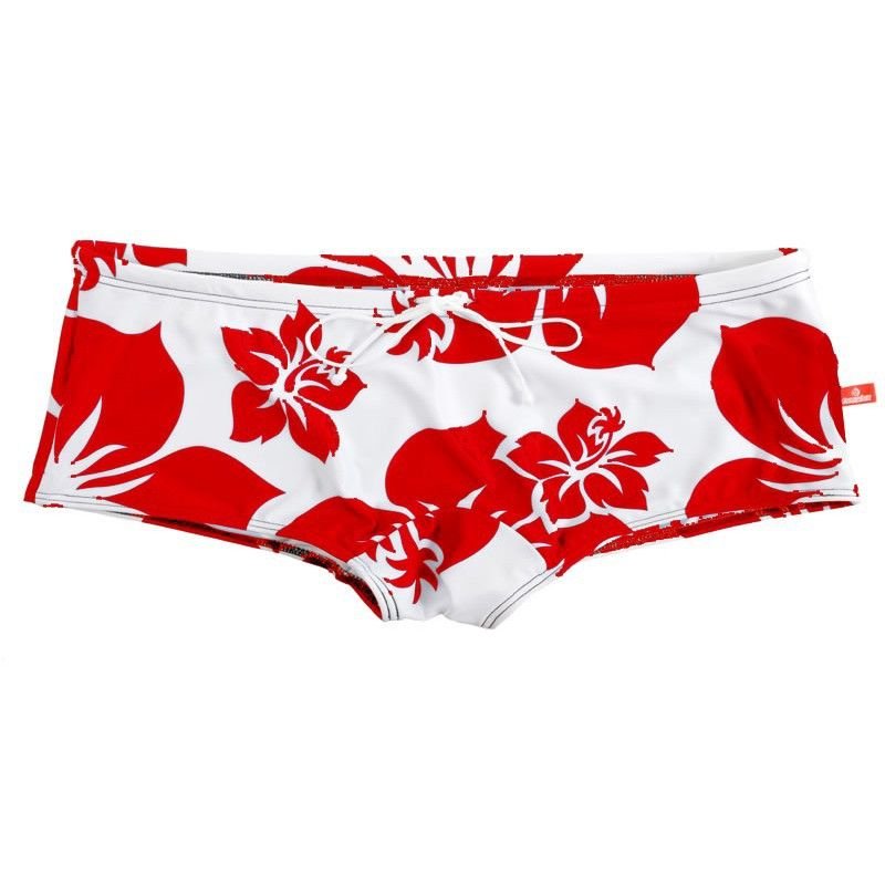 Men Fashion Drawstring Floral Printing Surf Swimwear