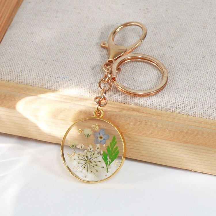 Women Fashion Simple Dried Flower Key Chain 6-Bag