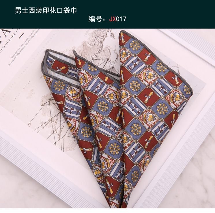 Men Fashion Digital Printing Suit Pocket Square